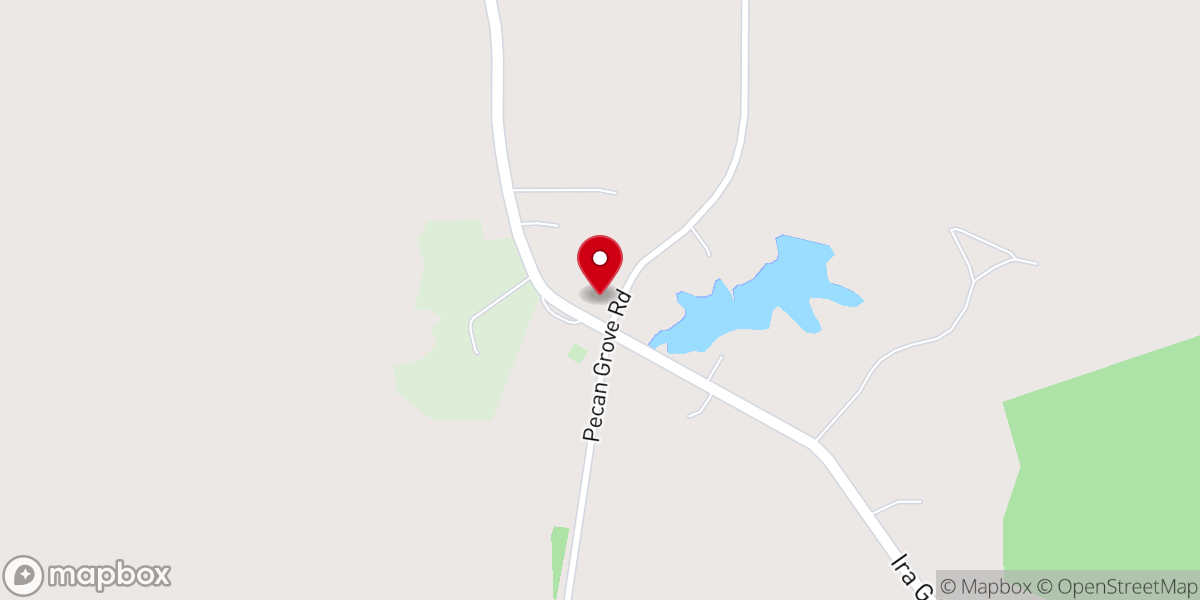 Map showing location of White Oak Baptist Church