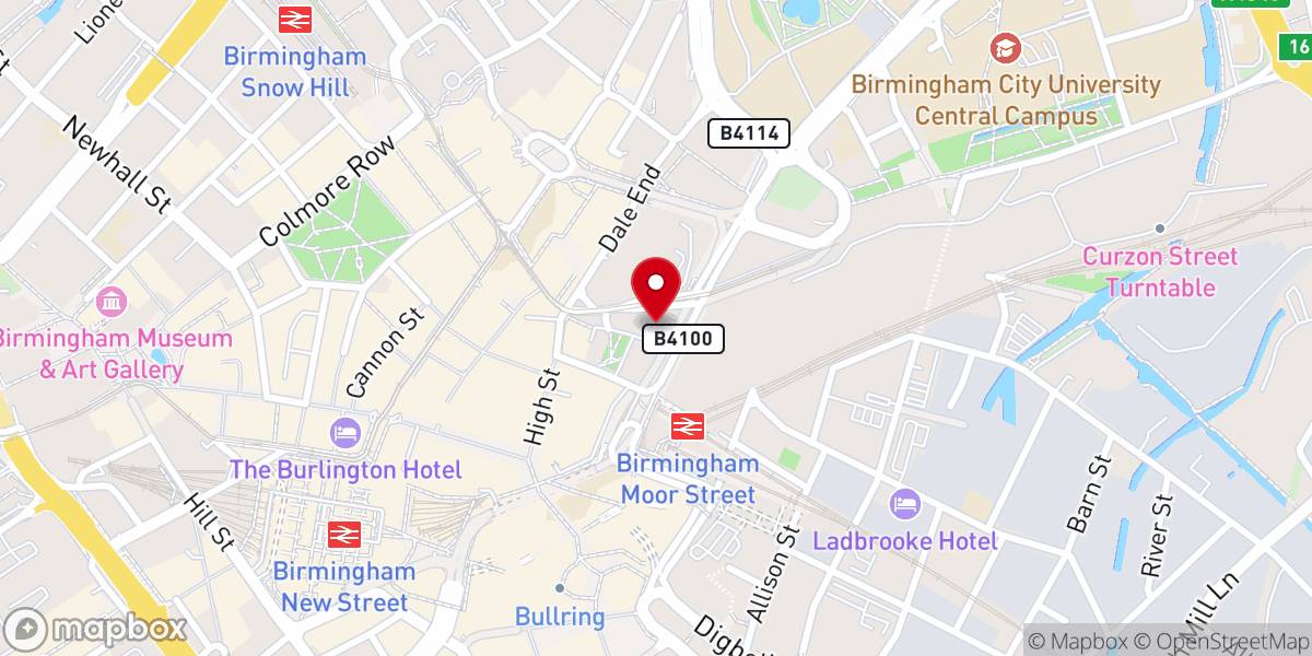 Map showing location of St. Michael's Catholic Church