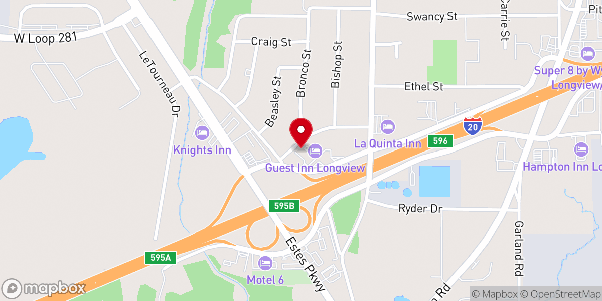 Map showing location of Mason Creek Baptist Church