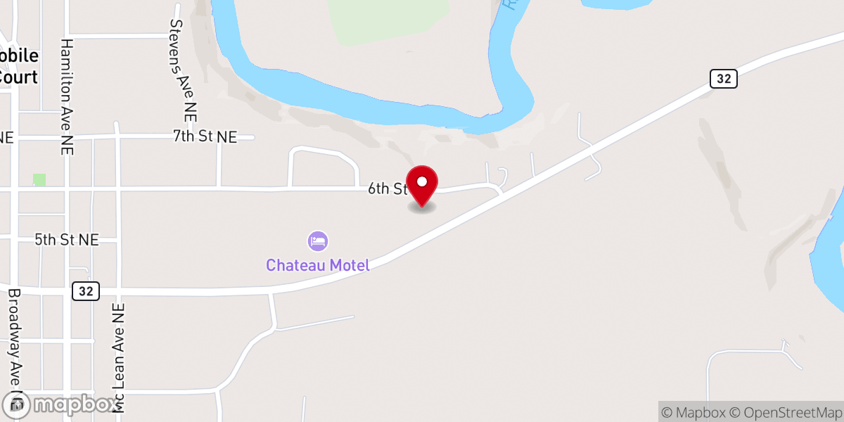 Map showing location of Bethany Lutheran Church