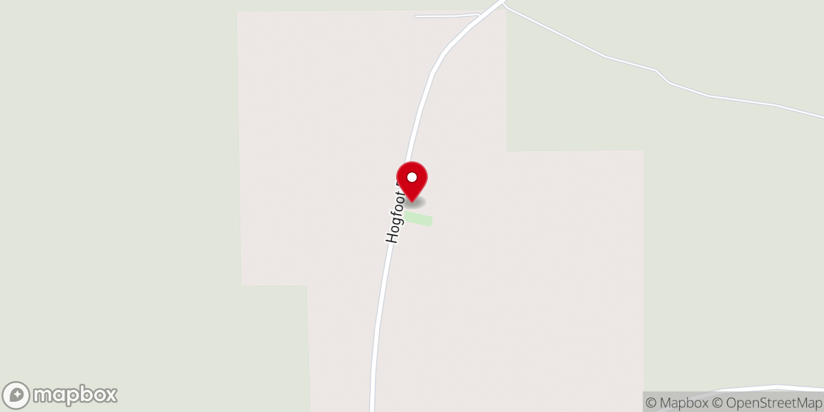 Map showing location of Shady Hill Church