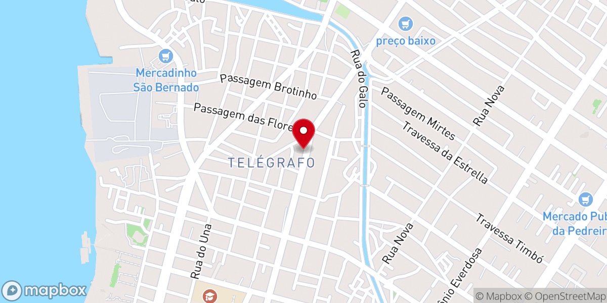Map showing location of Paz Church Belém