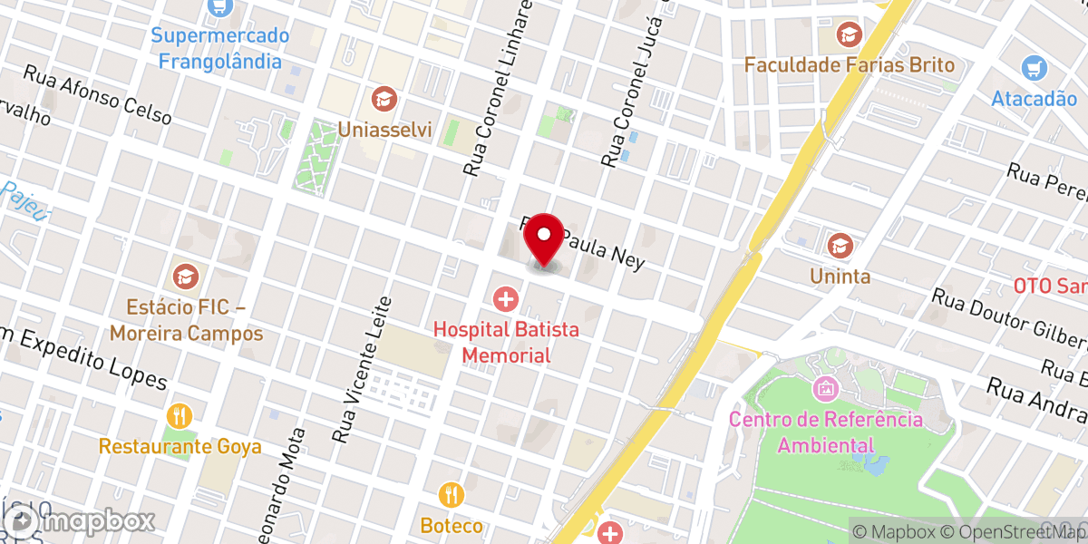Map showing location of Igreja Batista Alvorada
