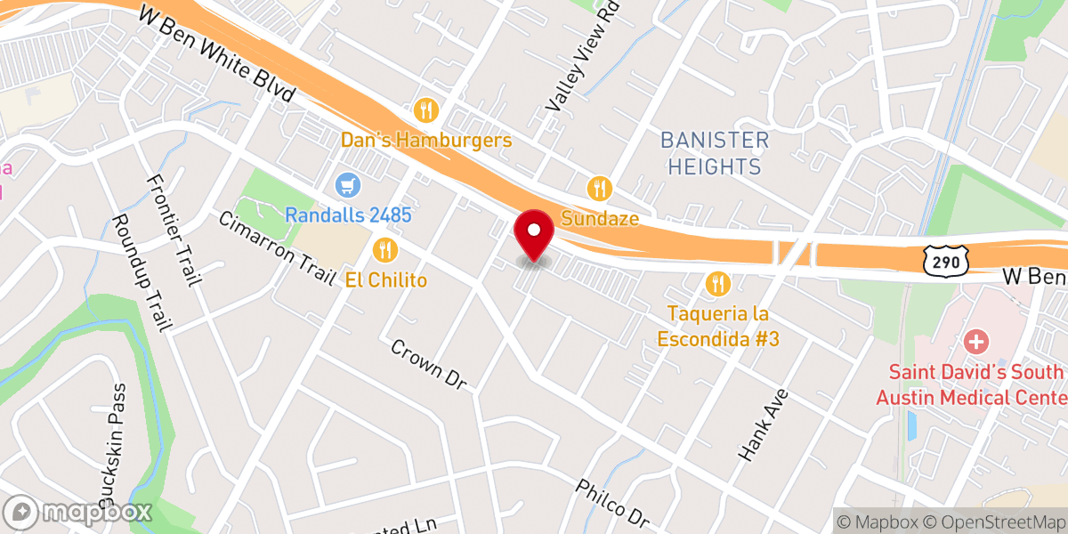 Map showing location of Westover Hills Church