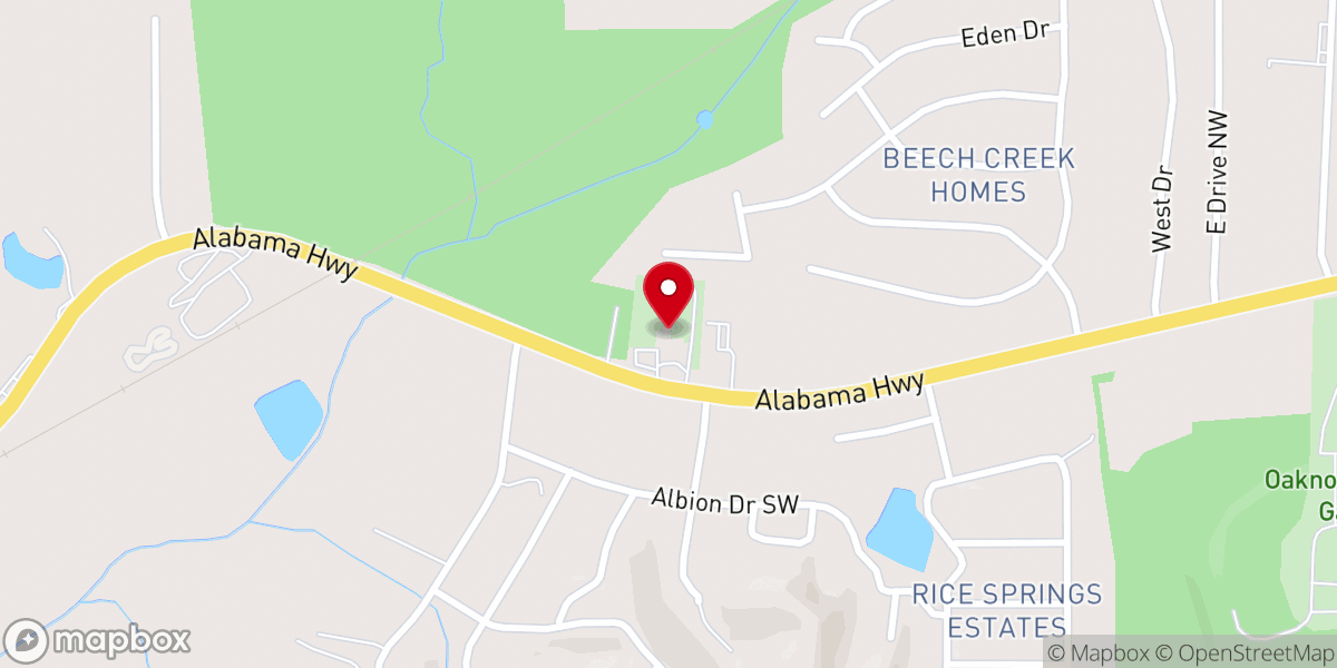 Map showing location of Beech Creek Church