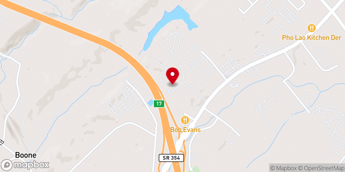 Map showing location of Johnson City Alliance Church