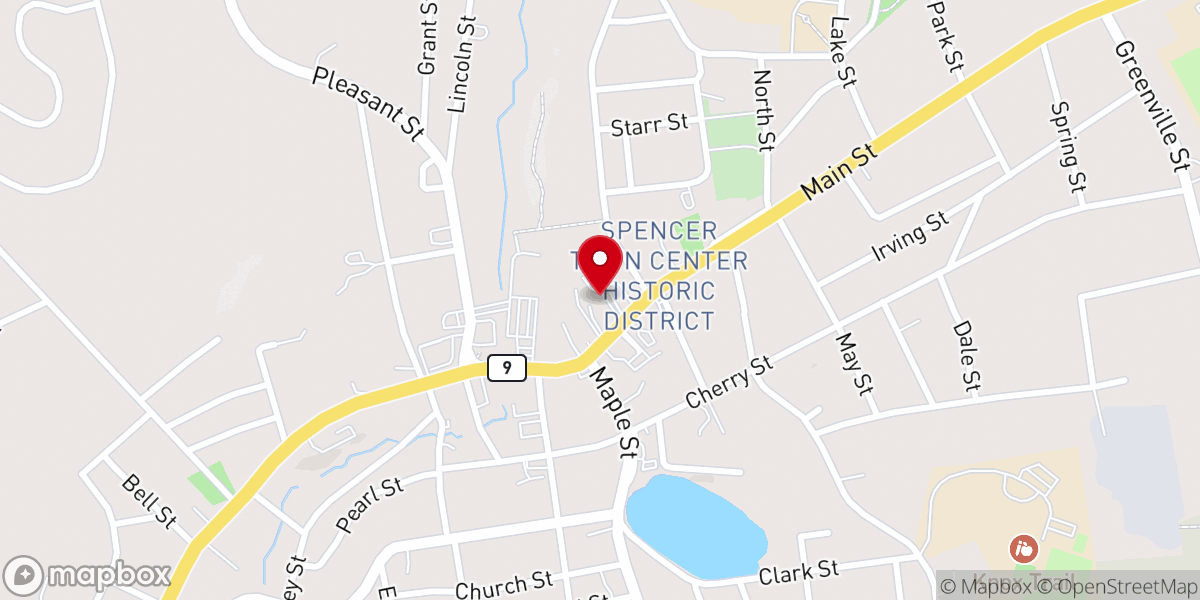 Map showing location of Vietnamese Christian Church of Worcester