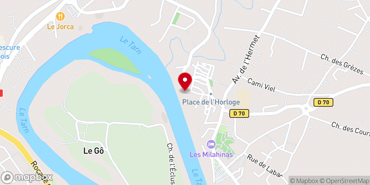 Map showing location of Eglise Saint Pierre de Lescure d'Albigeois