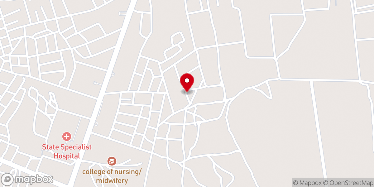 Map showing location of New Jerusalem Church