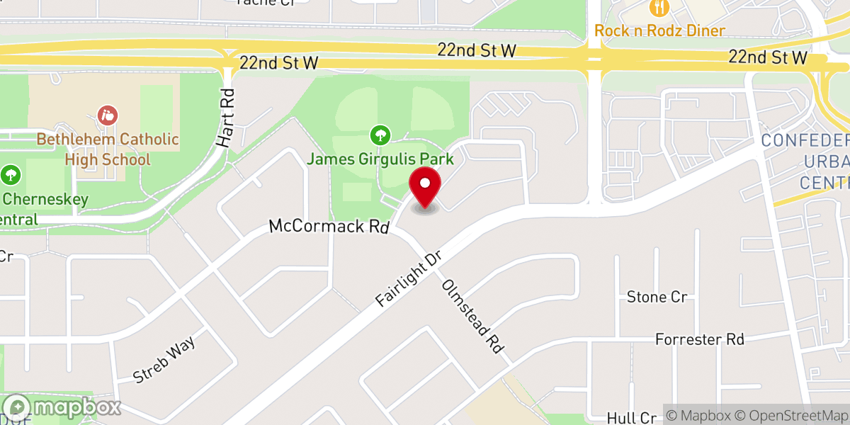 Map showing location of Westside Pentecostal Church