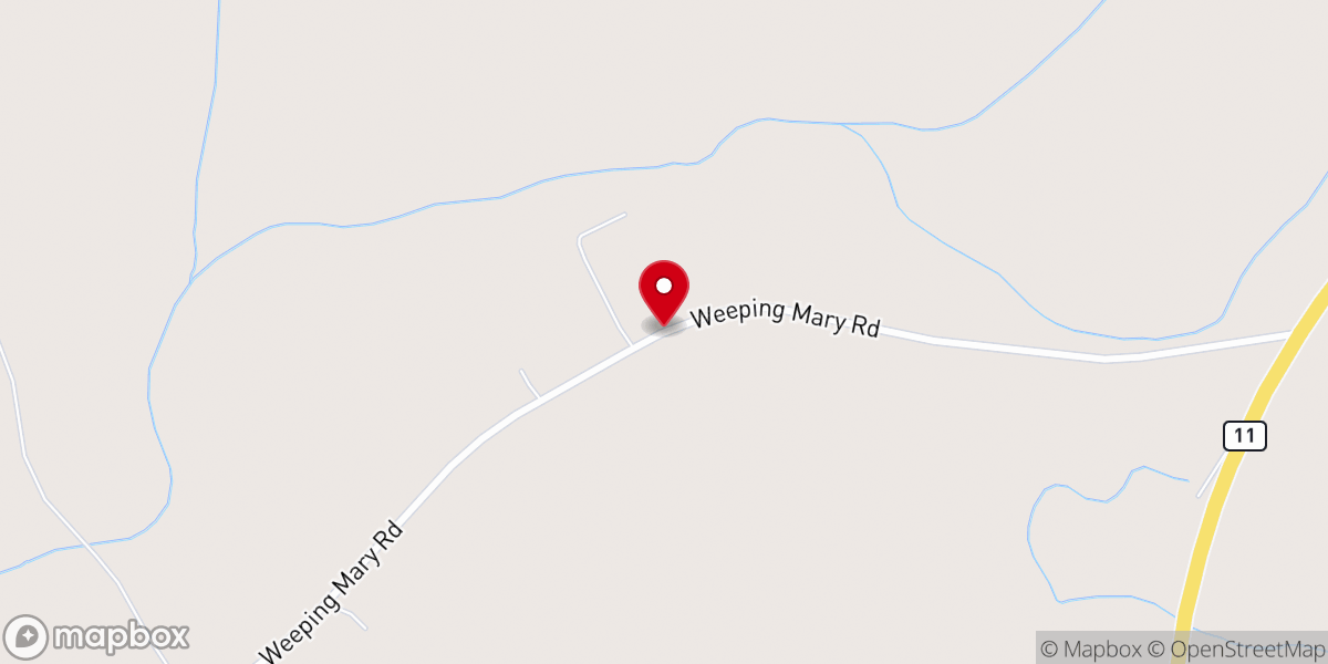 Map showing location of Weeping Mary Baptist Church