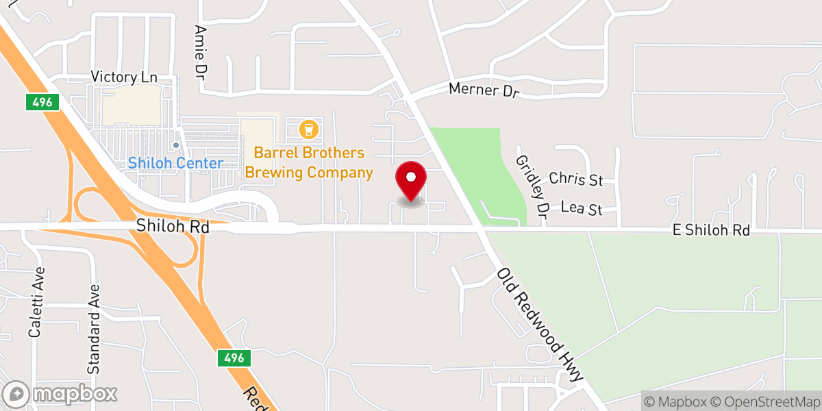 Map showing location of Christ Evangelical Lutheran
