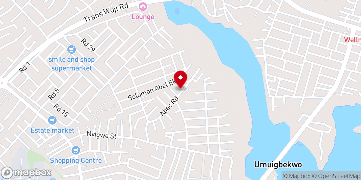 Map showing location of RCCG Hidden Manna Area Headquarters Rivers Province 5