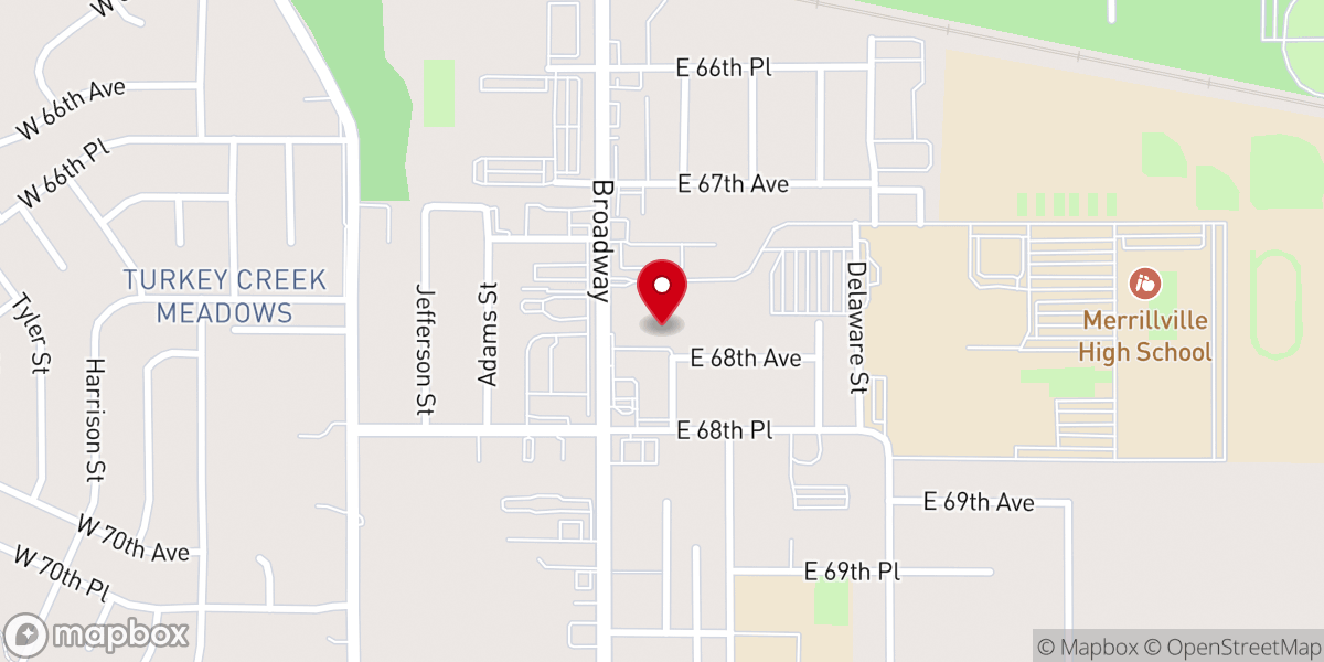 Map showing location of Prince of Peace Lutheran Church