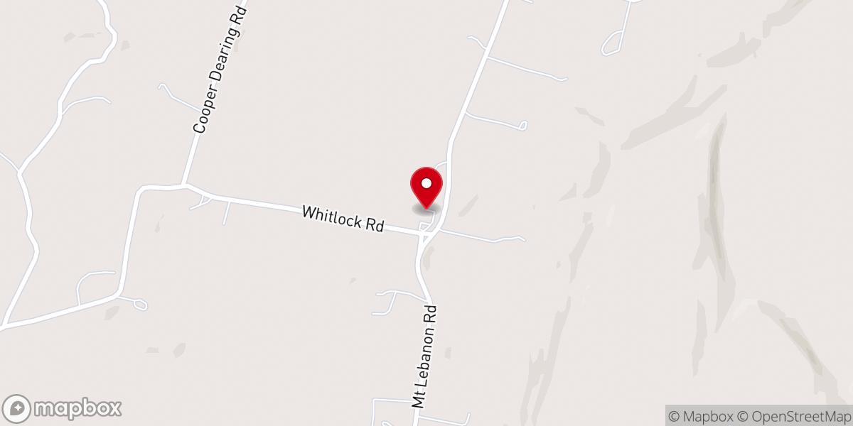 Map showing location of Mt. Lebanon Missionary Baptist Church