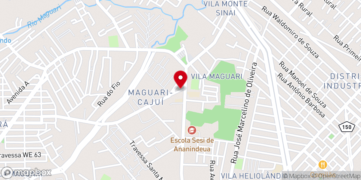 Map showing location of Cong.Amor e FÉ