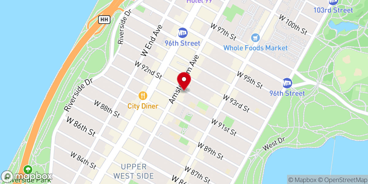 Map showing location of Central Baptist Church of NYC