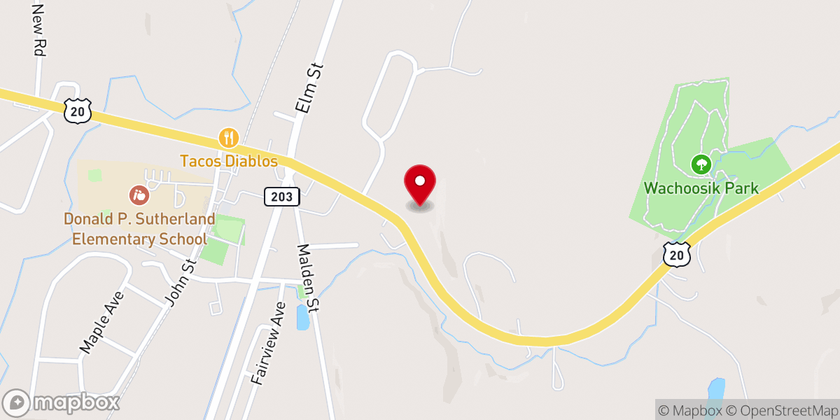 Map showing location of Nassau Reformed Church