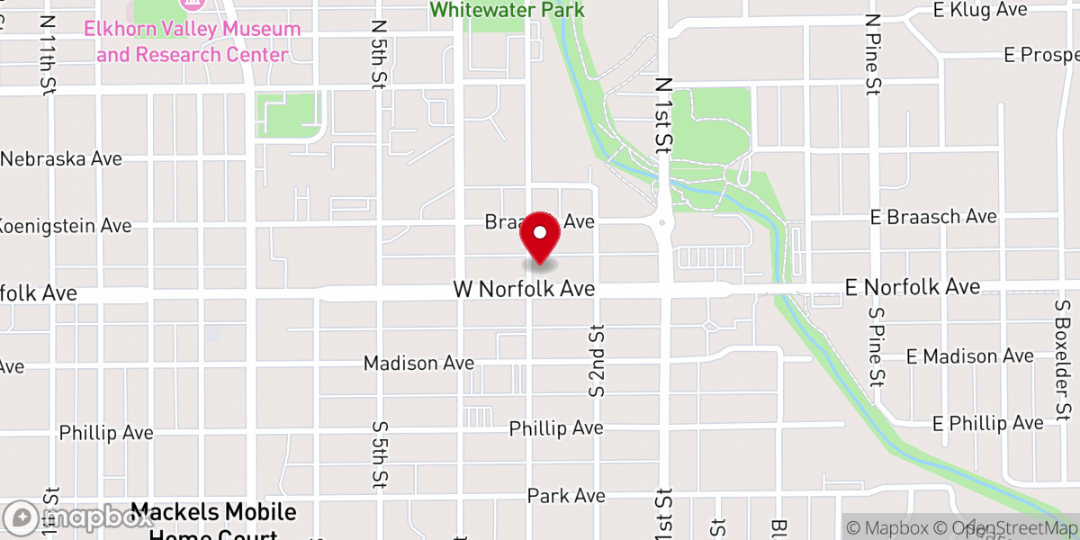 Map showing location of Iglesia Maranatha