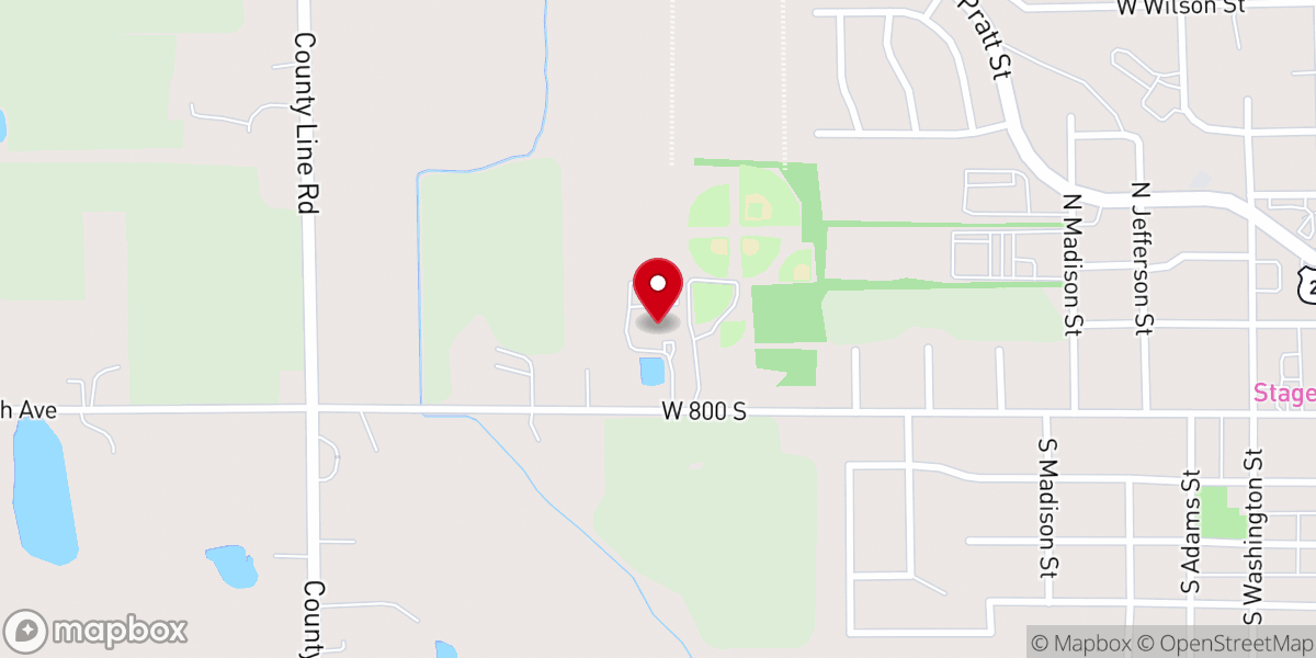 Map showing location of Emmanuel Baptist Church