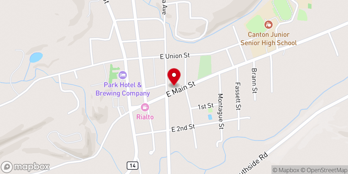 Map showing location of Pierce Norman C