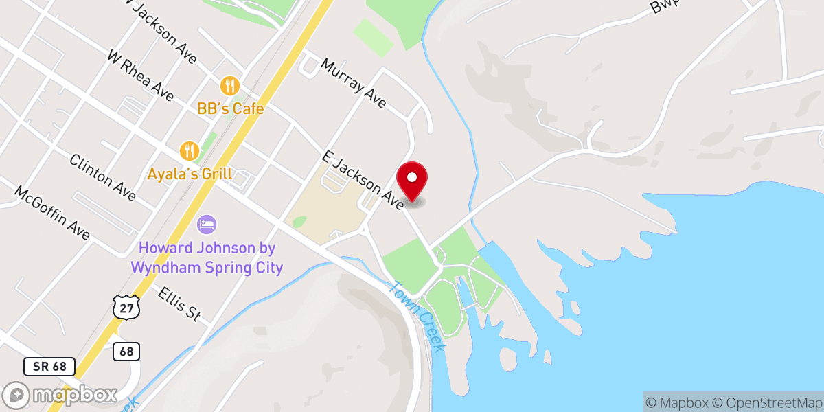 Map showing location of Shiloh Baptist Church