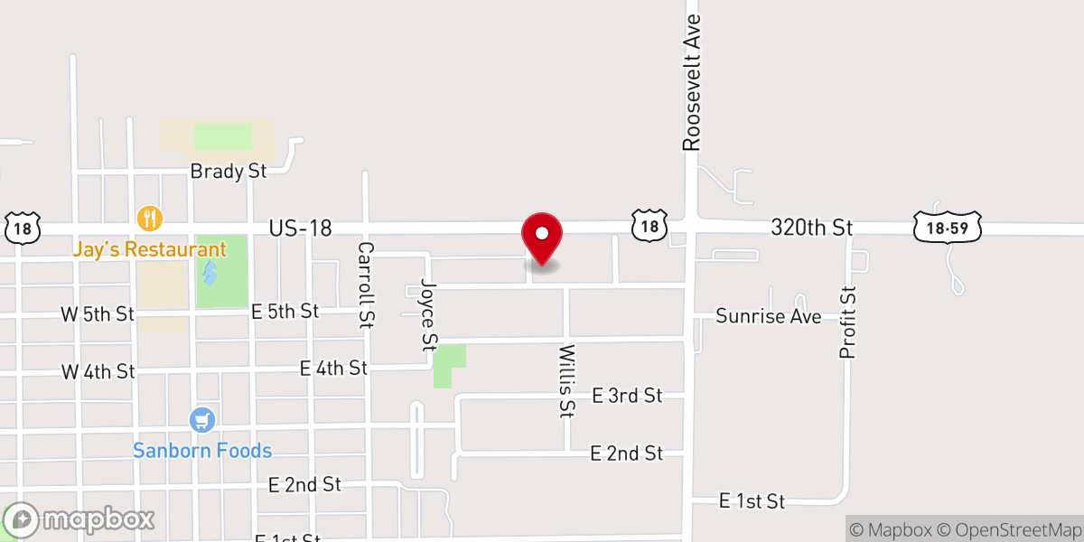 Map showing location of St Andrews United Methodist
