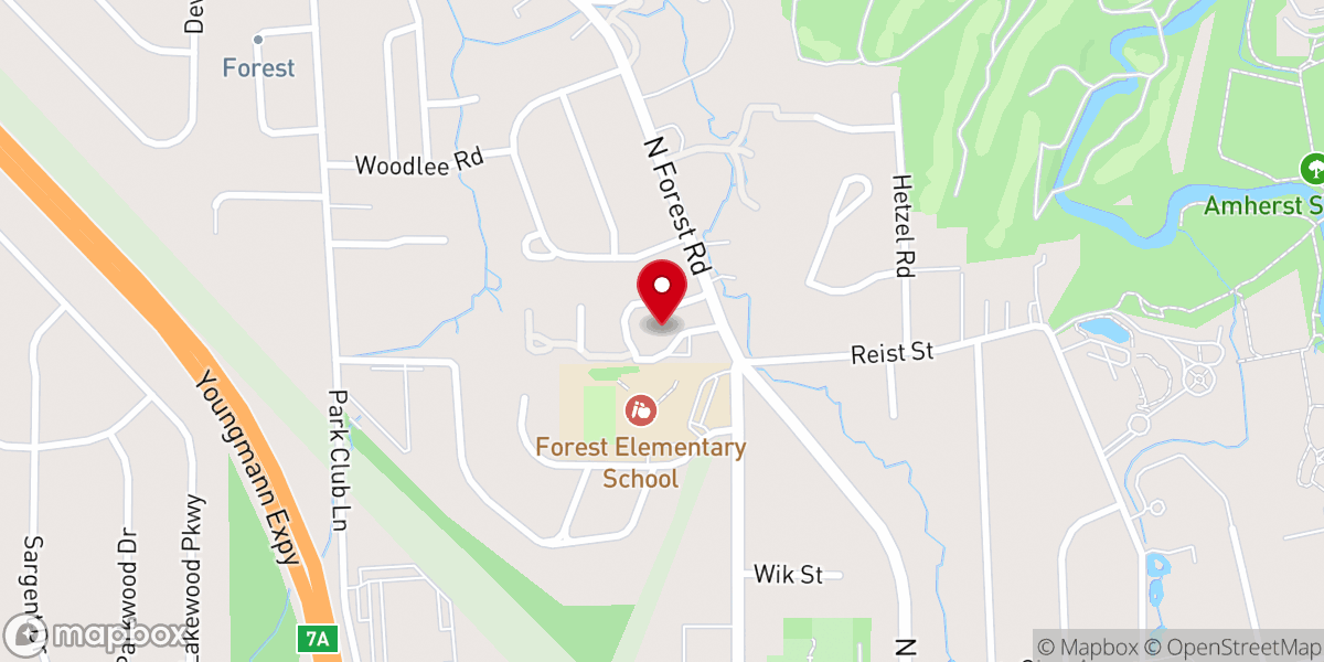 Map showing location of North Presbyterian Church