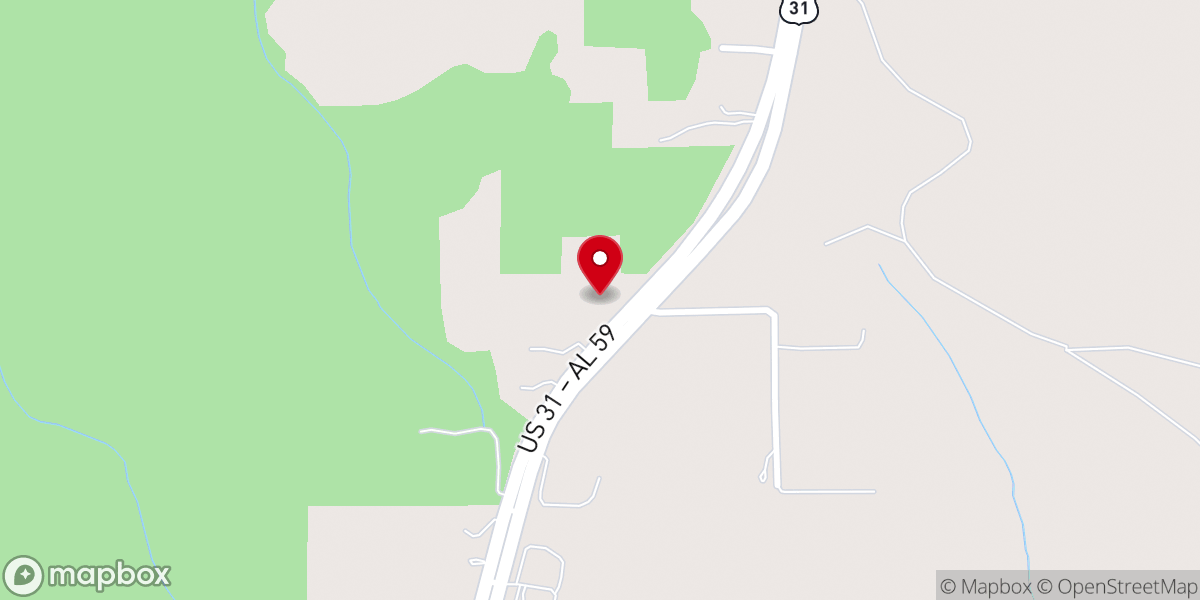 Map showing location of Galilee Primitive Baptist Church