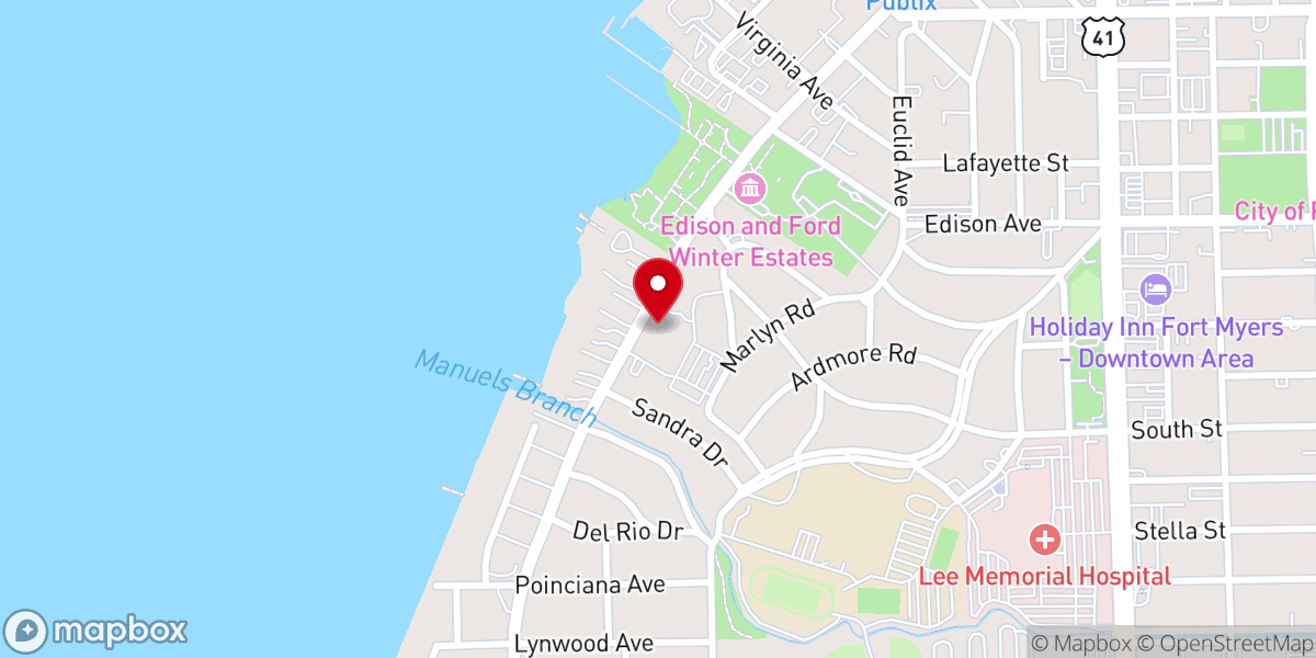 Map showing location of Covenant Presbyterian Church