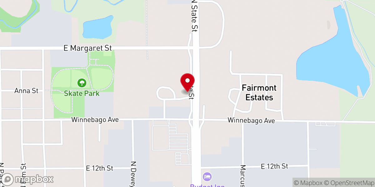 Map showing location of Fairmont Hispanic Seventh-Day Adventist Church