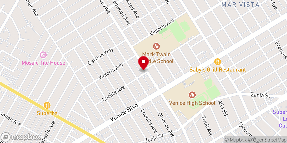 Map showing location of Venice Church