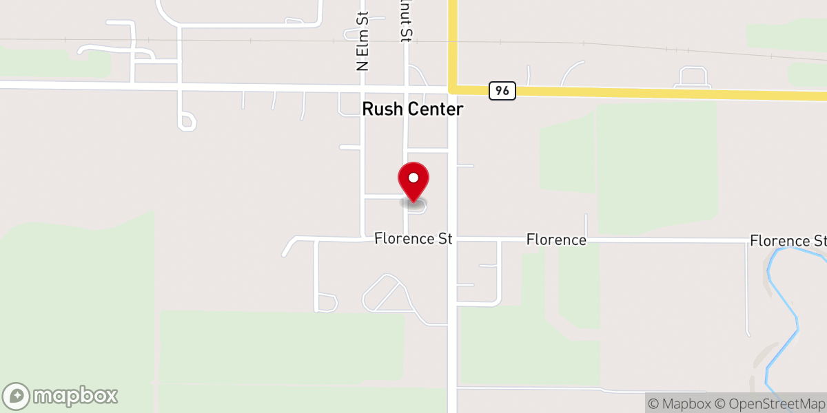 Map showing location of Hope Lutheran Church