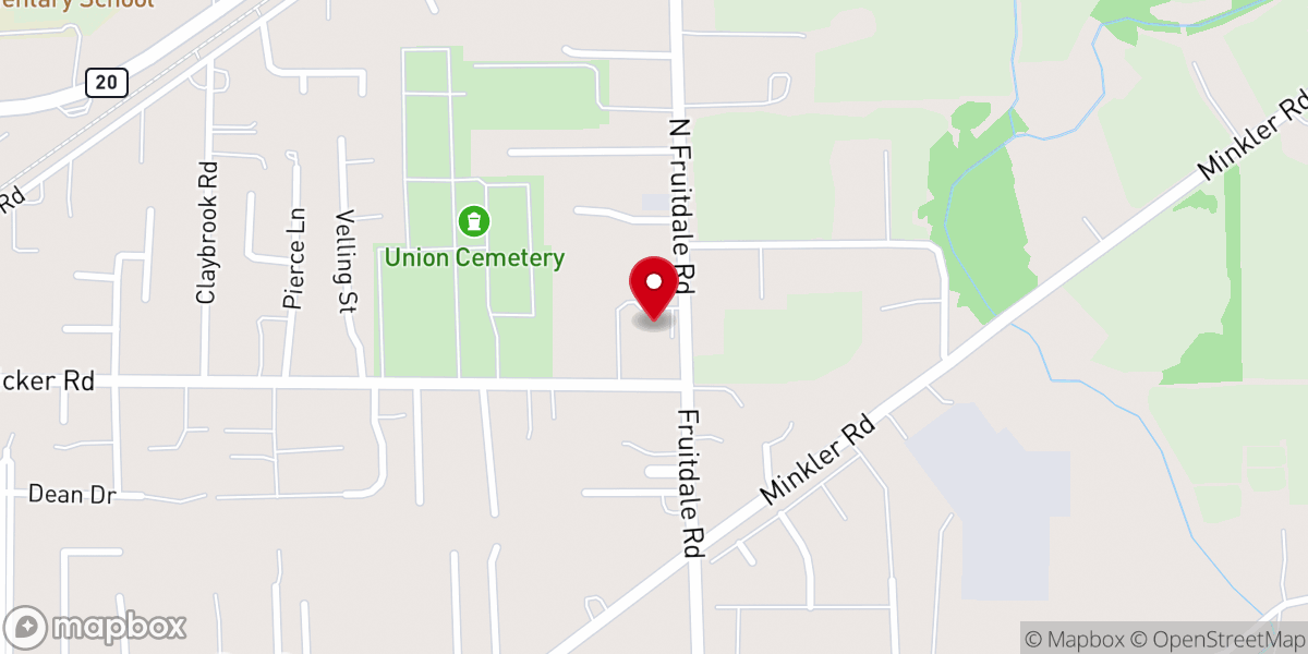 Map showing location of Helping Hands