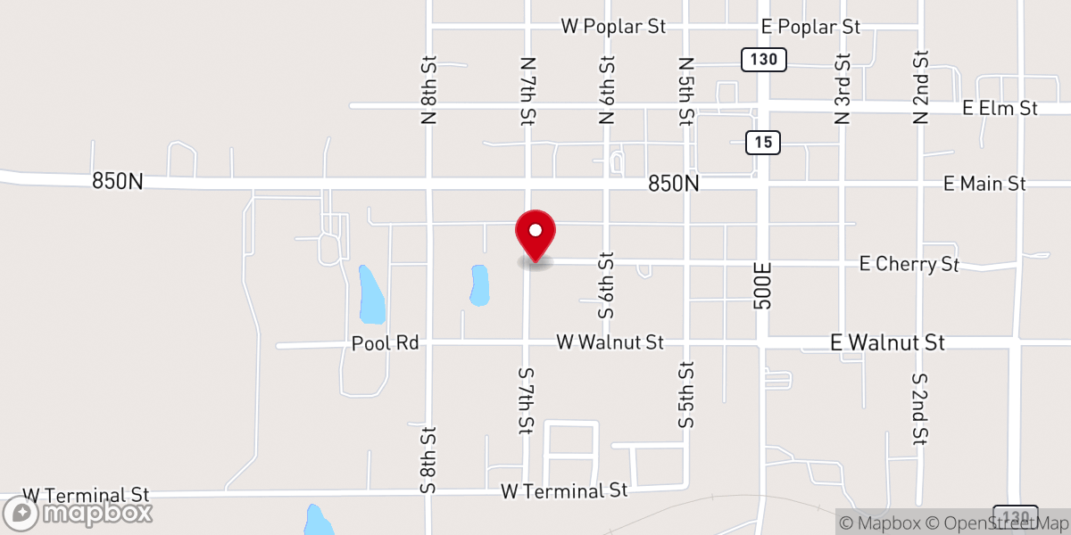 Map showing location of Albion Free Methodist Church