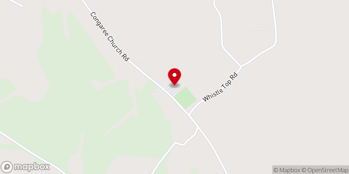 Map showing location of Red Hill Baptist Church - Food Distribution Center