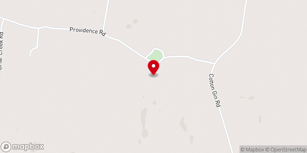 Map showing location of Providence Baptist Church