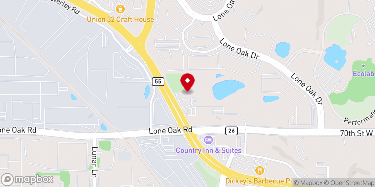 Map showing location of Trinity Lone Oak Lutheran Church & School of Eagan Lcms