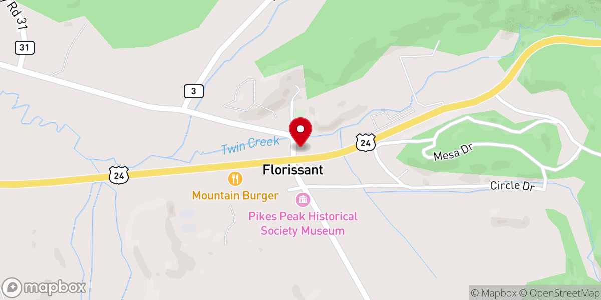Map showing location of Costello's Coffee House