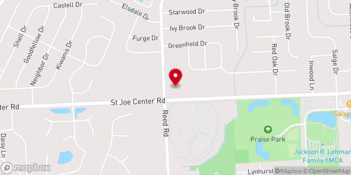 Map showing location of Saint Joseph United Methodist Church
