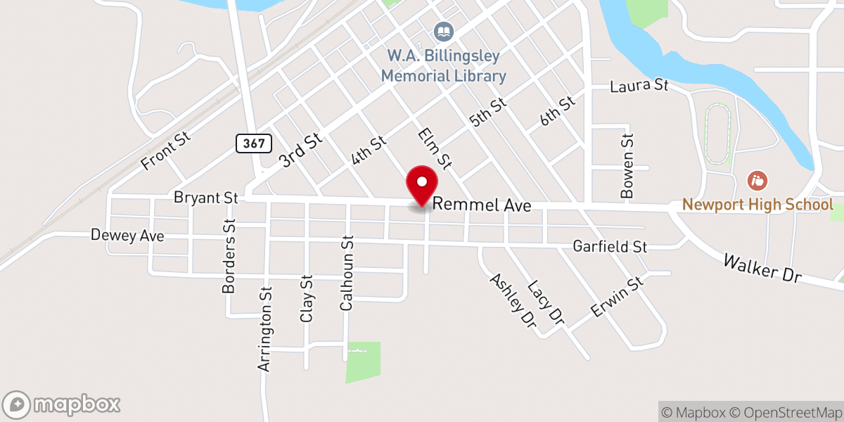 Map showing location of Emory Chapel United Methodist Church