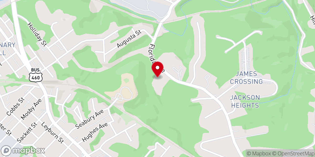 Map showing location of Central Baptist Church