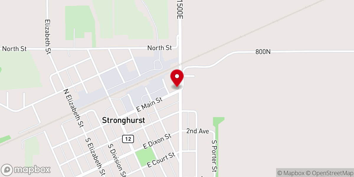 Map showing location of United Presbyterian Church