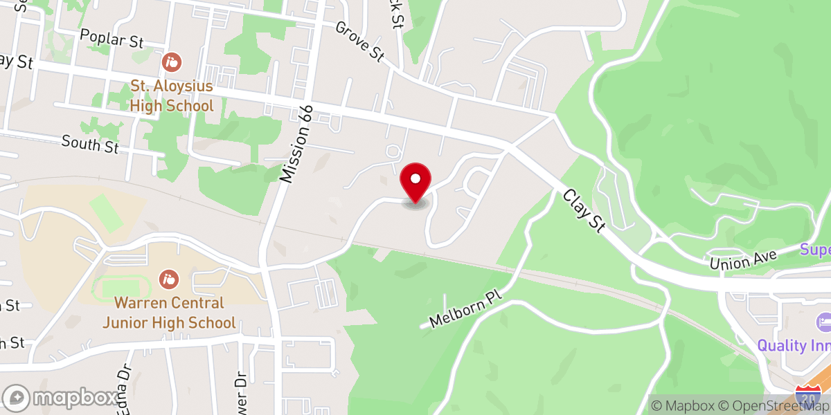 Map showing location of Mt Olive Baptist Church