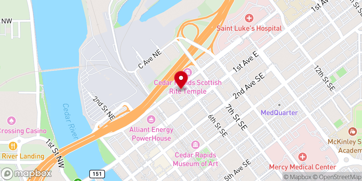 Map showing location of Grace Episcopal Church