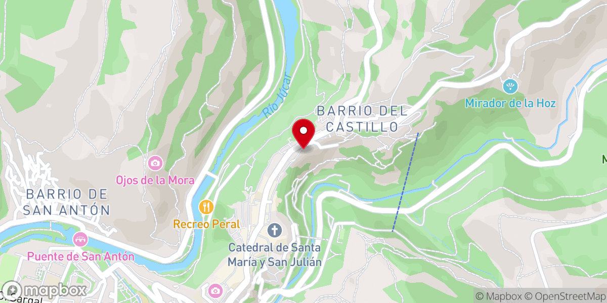 Map showing location of Convento de las Carmelitas