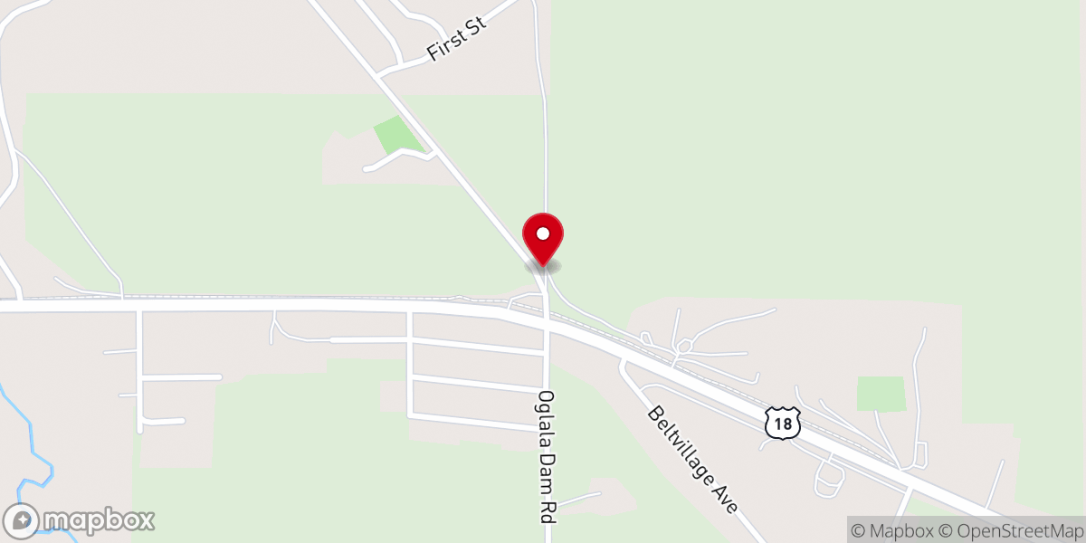 Map showing location of Oyate Concern Ministries