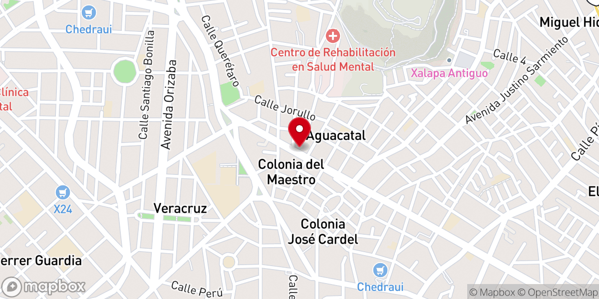 Map showing location of Iglesia Anglicana Santa María Virgen