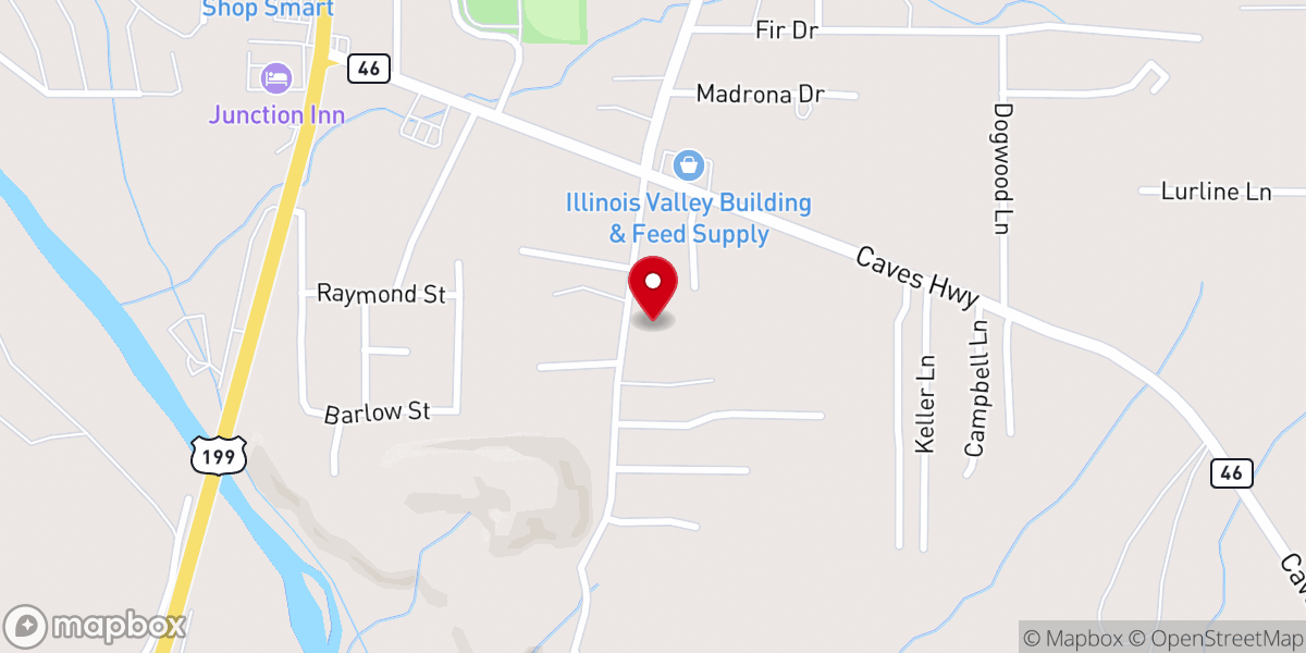 Map showing location of Cave Junction Seventh-day Adventist Church