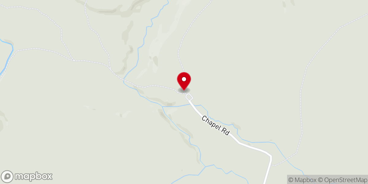 Map showing location of Chapel Falls Trailhead